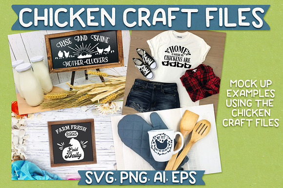 Chicken Craft SVG Files in Illustrations - product preview 3