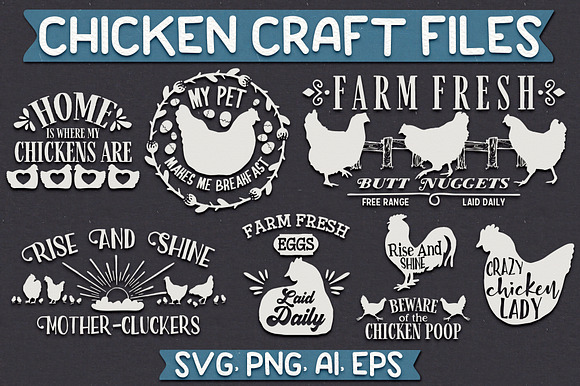 Chicken Craft SVG Files in Illustrations - product preview 4