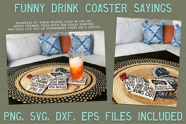 Funny Drink Coaster SVG Sayings