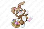 Easter Bunny Rabbit Eggs Basket