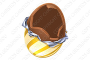 Easter Egg Chocolate Broken Open
