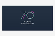 70 years anniversary vector icon