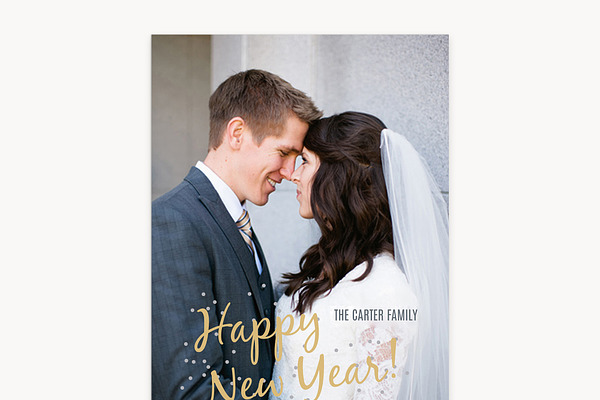 New Years Card Template - CF5x7A