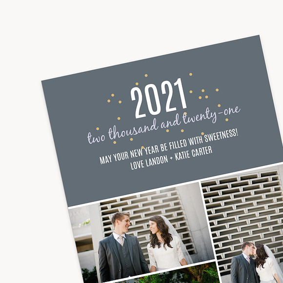 New Years Card Template - CF5x7A in Card Templates - product preview 5