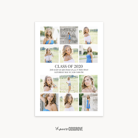 Graduation Card Template: AMB5x7A in Card Templates - product preview 1