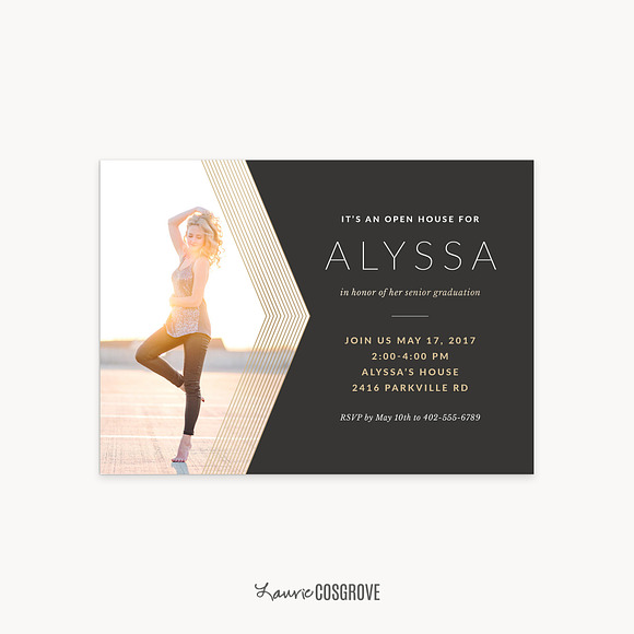 Graduation Card Template - BL5x7B in Card Templates - product preview 1