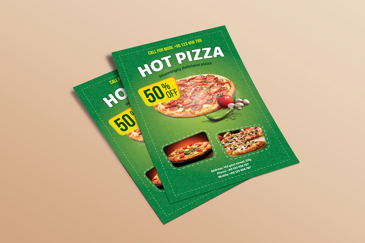Hot Pizza Flyer in Flyer Templates - product preview 8