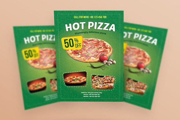 Hot Pizza Flyer in Flyer Templates - product preview 2