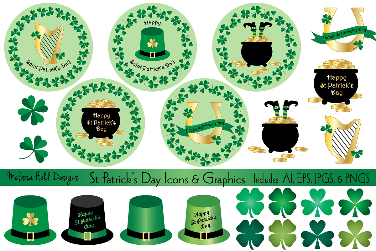 St Patrick's Day Icons & Graphics in Illustrations - product preview 8