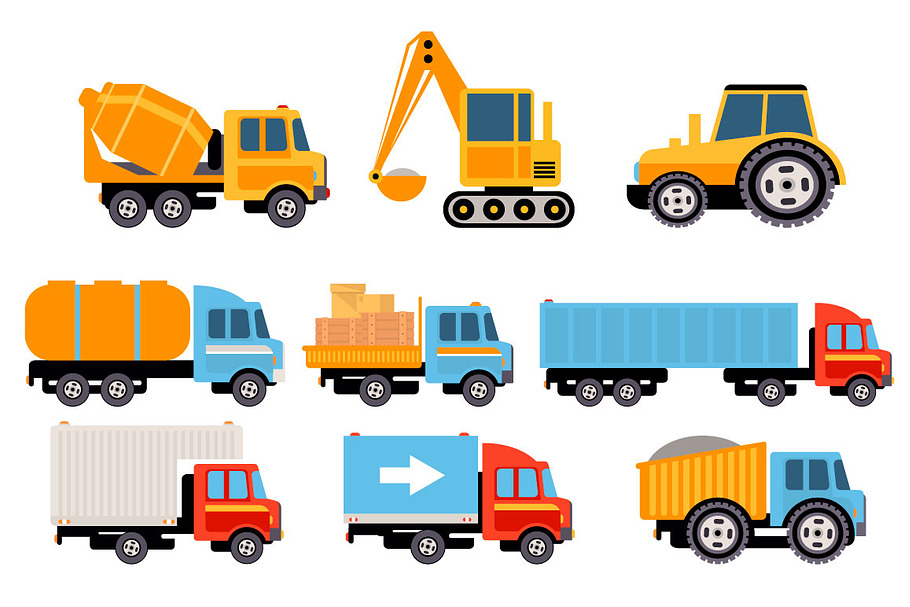 Trucks and tractors in Illustrations - product preview 8