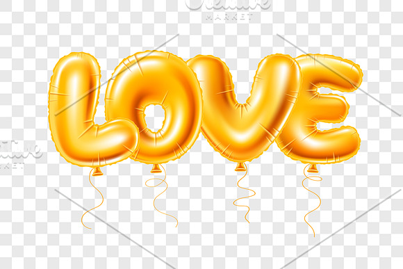 Balloons Letters Love in Illustrations - product preview 1