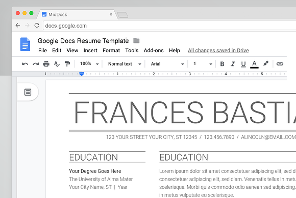 Google Docs Resume Template in Resume Templates - product preview 6