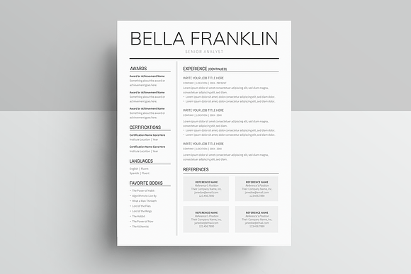Google Docs Resume Template in Resume Templates - product preview 3