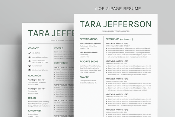 Google Docs Resume Template in Resume Templates - product preview 1