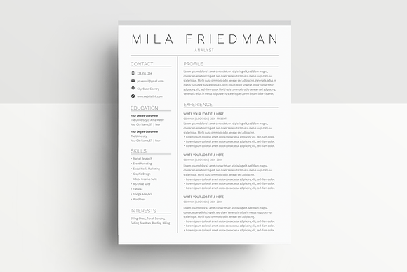 Google Docs Resume Template in Resume Templates - product preview 2