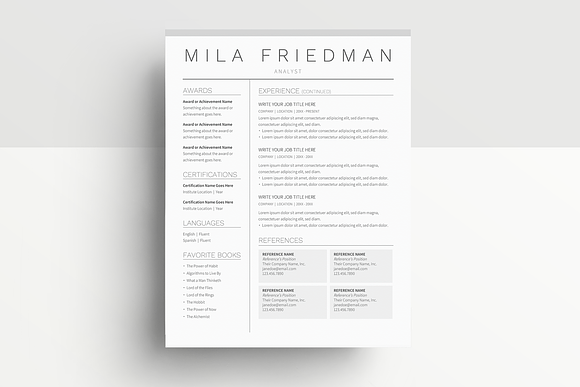 Google Docs Resume Template in Resume Templates - product preview 3