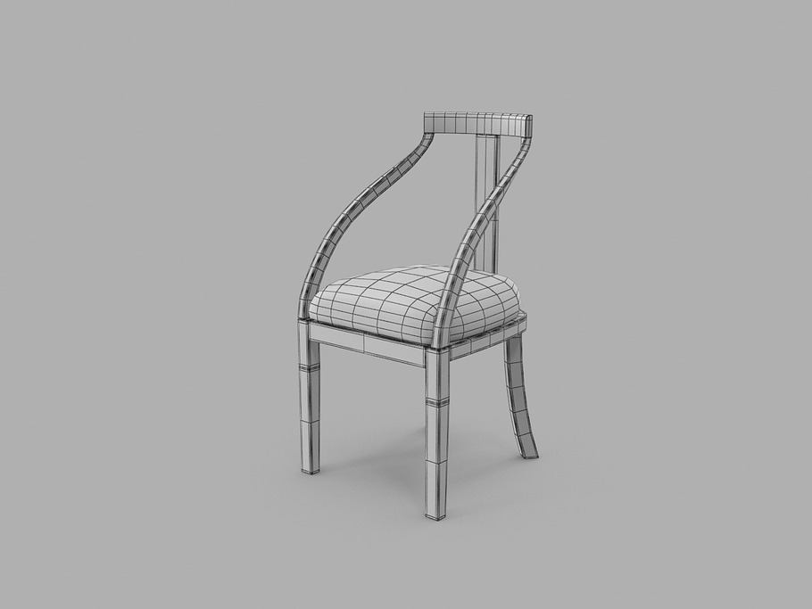 Simple Minimalist Wooden Chair in Furniture - product preview 4