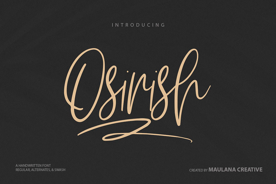 Osirish Handwritten Font in Script Fonts - product preview 8