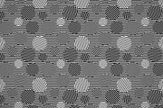 Black white striped circles pattern