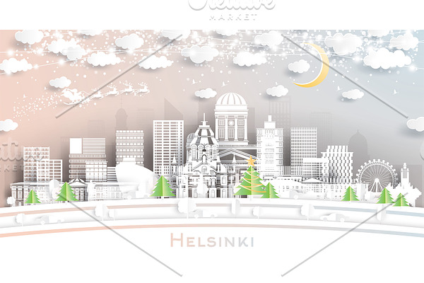 Helsinki Finland City Skyline