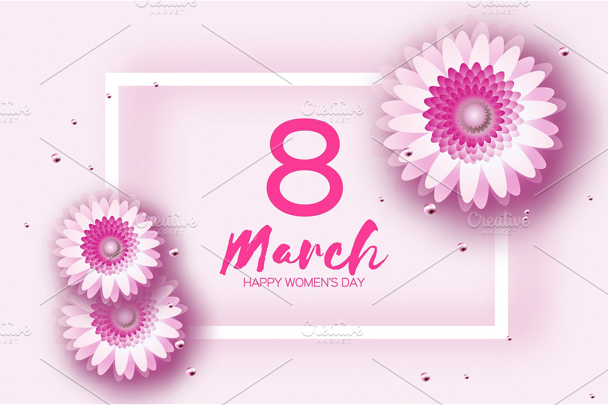 Beautiful Pink Gerbera Flowers in Illustrations - product preview 8