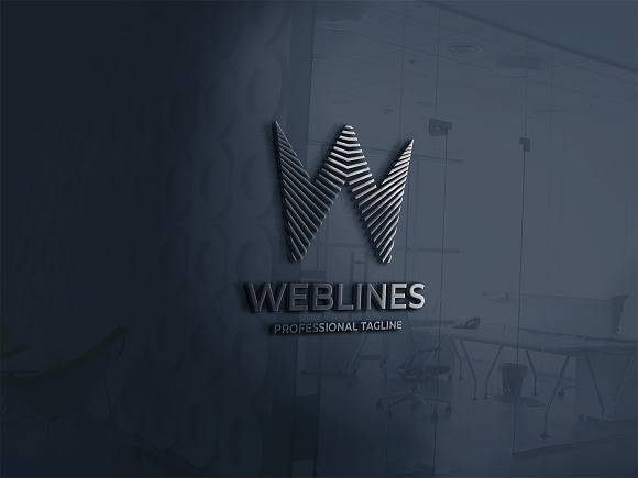 Web Lines Letter W Logo in Logo Templates - product preview 2