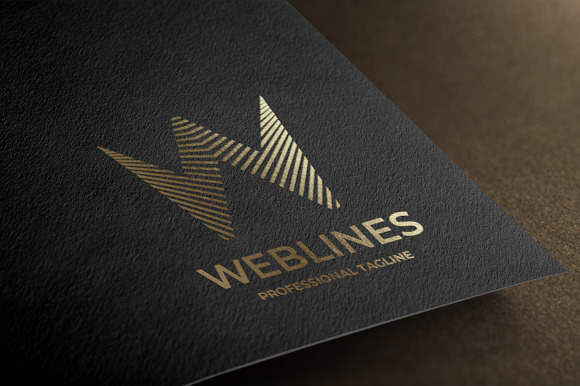Web Lines Letter W Logo in Logo Templates - product preview 3