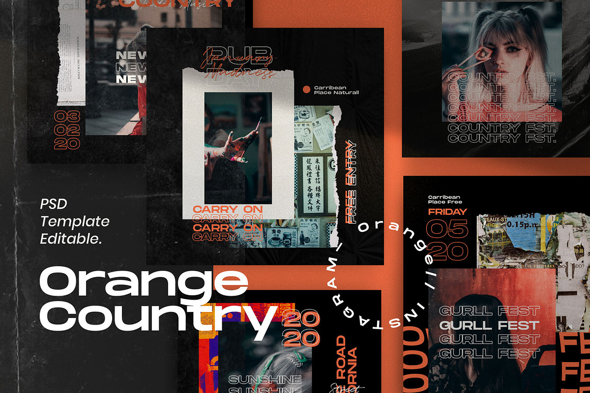 Orange Country - Social Media Pack in Instagram Templates - product preview 8