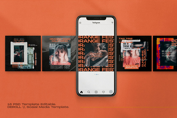 Orange Country - Social Media Pack in Instagram Templates - product preview 1