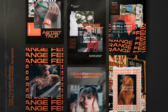 Orange Country - Social Media Pack in Instagram Templates - product preview 2