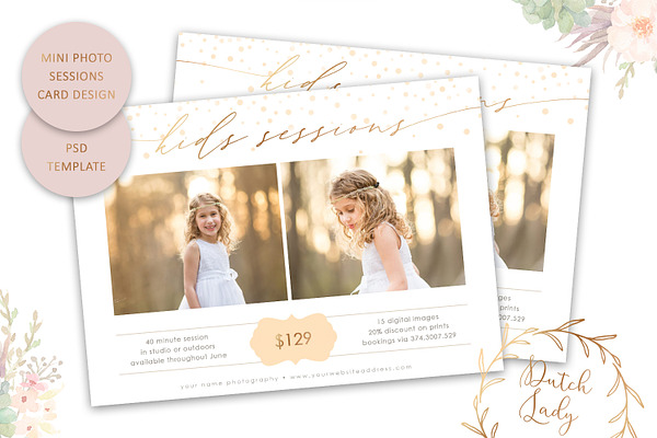 PSD Photo Session Card Template #56
