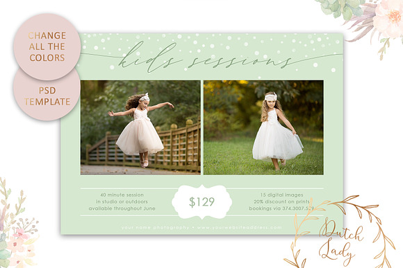 PSD Photo Session Card Template #56 in Card Templates - product preview 2