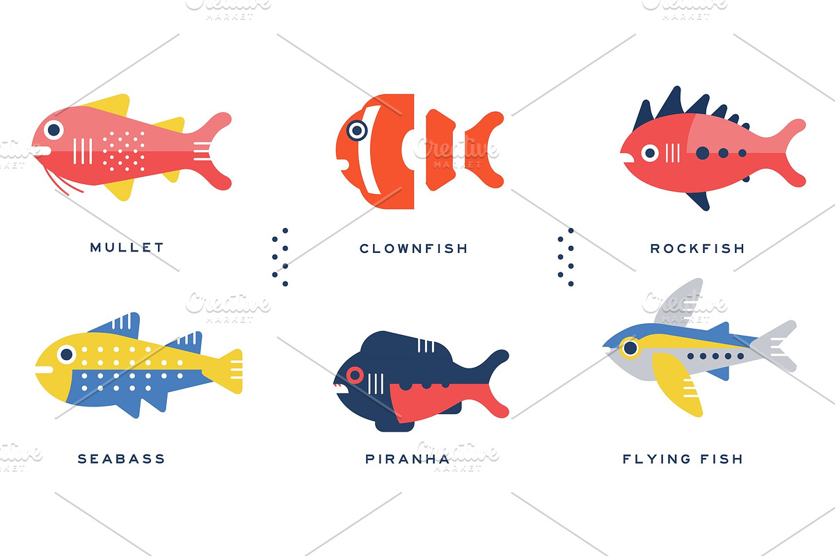 Sea and Ocean Fishes Collection in Illustrations - product preview 8