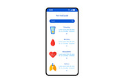 First aid guide smartphone interface