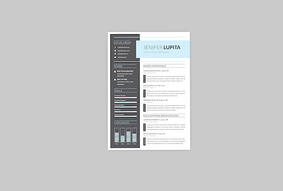 Front Desk Resume Designer in Resume Templates - product preview 2