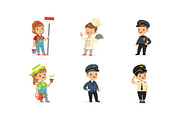 Cute Kids of Various Professions