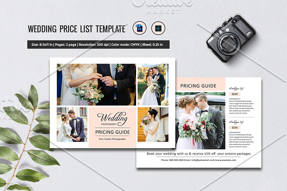 Photography Price List Flyer V1138 in Flyer Templates - product preview 3