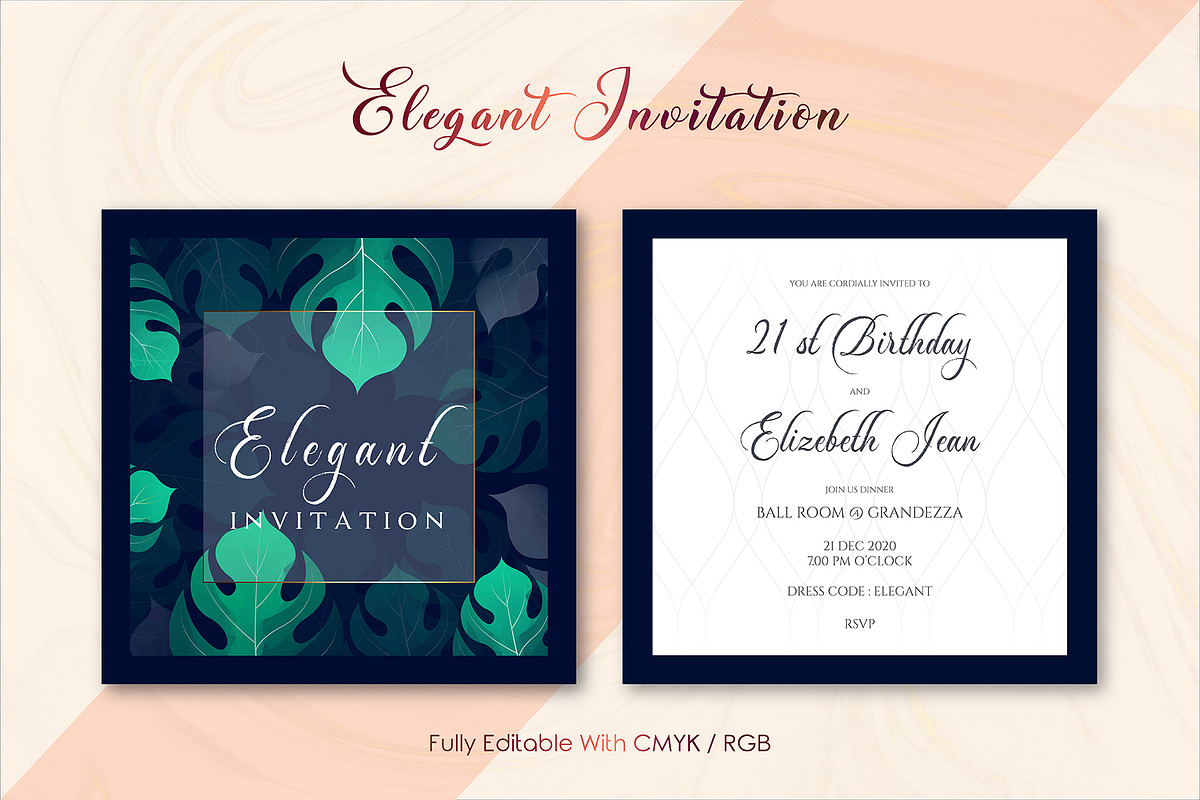 Elegant Invitation Template Ver : N in Invitation Templates - product preview 8