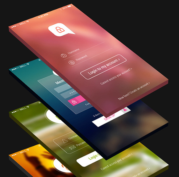 12 High Quality Login Screens in UI Kits and Libraries - product preview 1