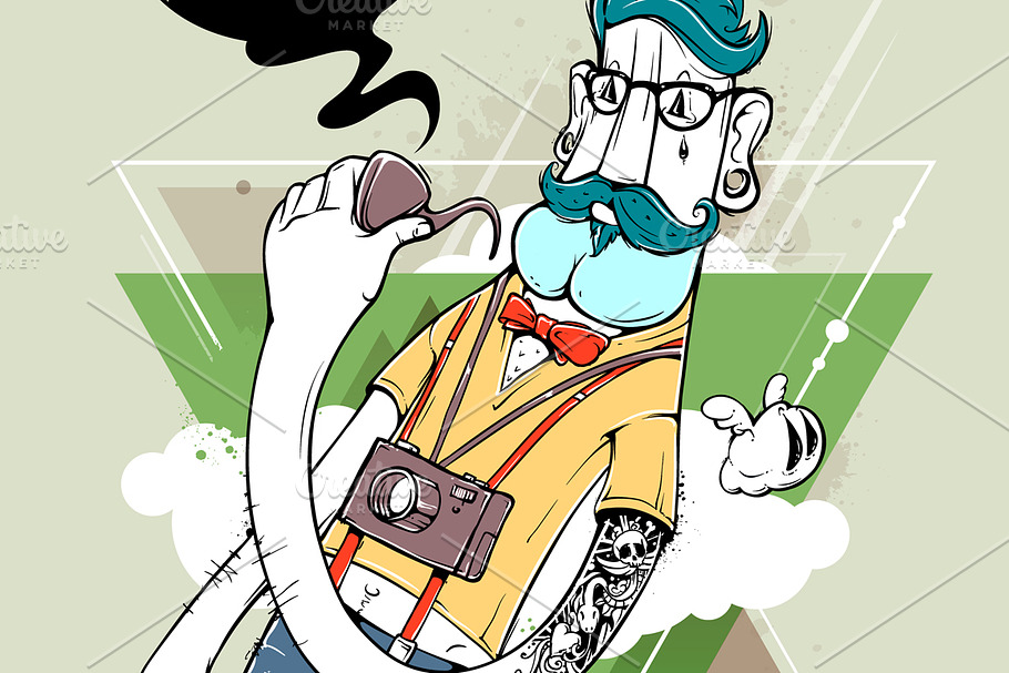 Hipster Graffiti Character #2 in Illustrations - product preview 8
