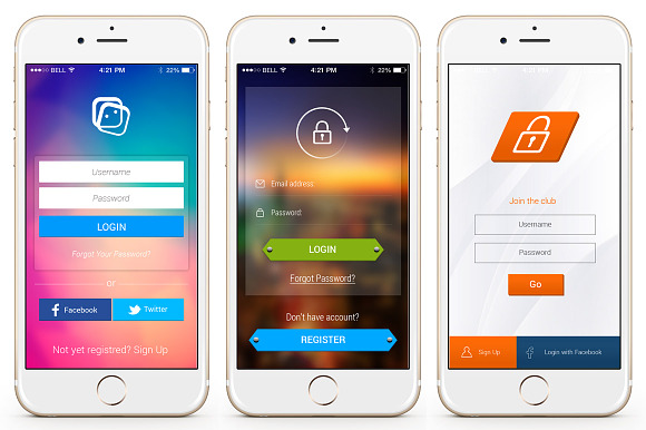 12 High Quality Login Screens in UI Kits and Libraries - product preview 4