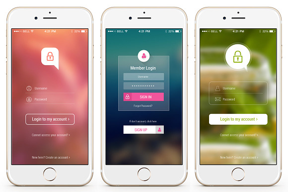 12 High Quality Login Screens in UI Kits and Libraries - product preview 6