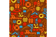 Seamless pattern with summer and