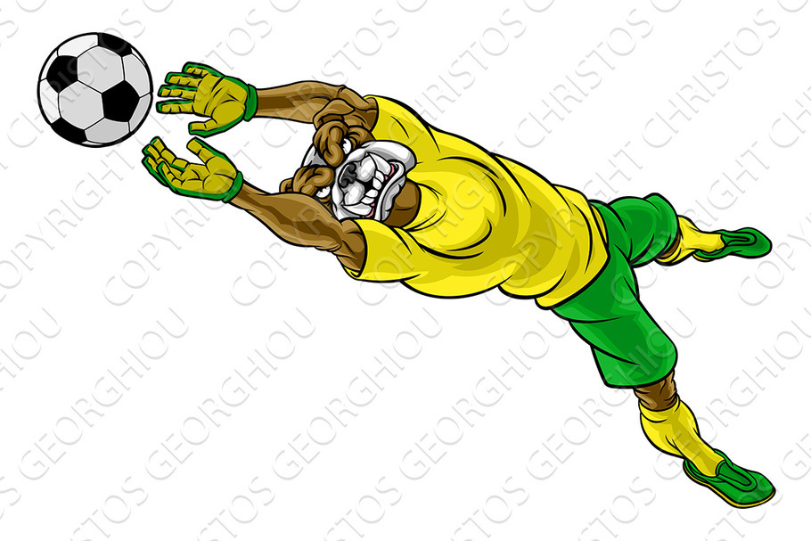 Bulldog Soccer Football Player