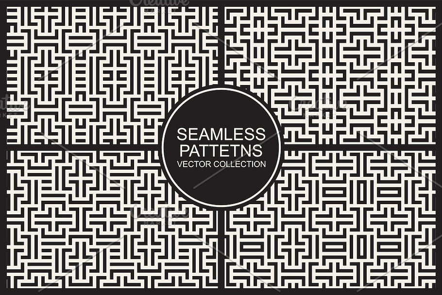 Creative seamless geometric patterns in Patterns - product preview 8