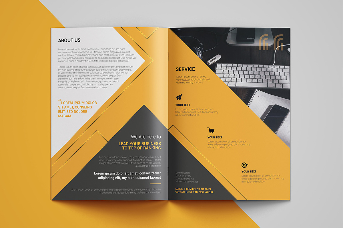 Abstract Bi-fold Brochure in Brochure Templates - product preview 8
