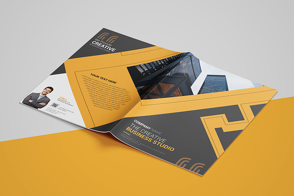 Abstract Bi-fold Brochure in Brochure Templates - product preview 2