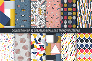 Abstract seamless colorful patterns
