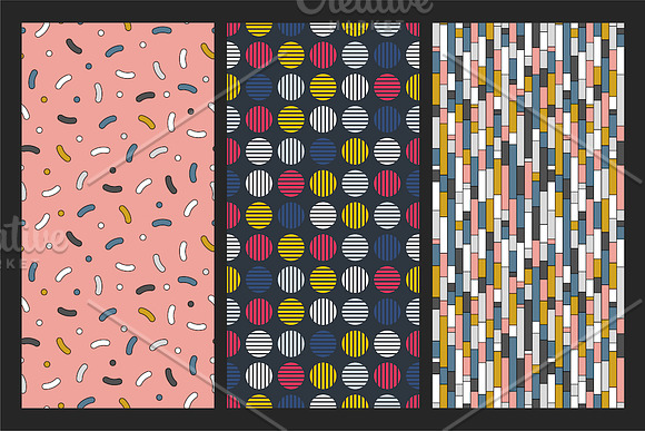 Abstract seamless colorful patterns in Patterns - product preview 5