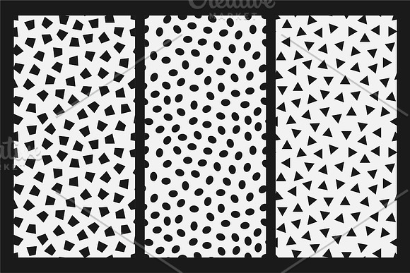 Minimalistic seamless b&w pattens in Patterns - product preview 4